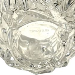 1 Tiffany And Co Crystal Rock Cut Votive Candle Holder