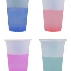 Color Changing Disposable Party Cups - 16 oz., King Top, 15ct