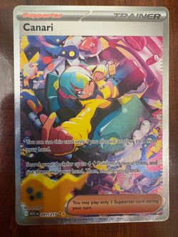 Pokemon Canari 291/217 Ascended Heroes SIR Full Art Holo MINT PACK FRESH! 💎