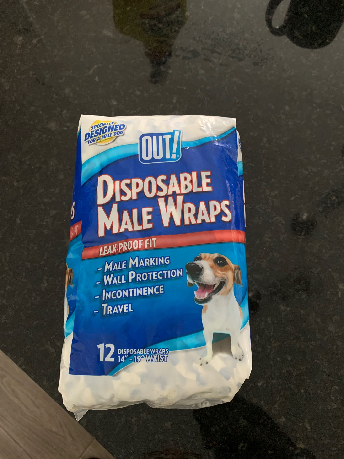 Disposable male wraps for dogs