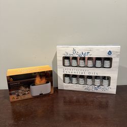 Pursonic Flame Glow Diffuser With 12 Pack Oils