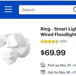 Ring - Smart Lighting Wired Floodlight - White

