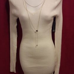 New Women's White Dress Sz Medium