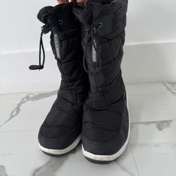 MERENCE Women's Snow Boots Winter II Waterproof Fur Lined Black Size 7