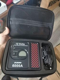 JF.EGWO 6000Amp Car Jump Starter with Air Compressor