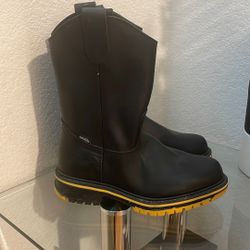 Establo Mens Leather Works Boots Size 6