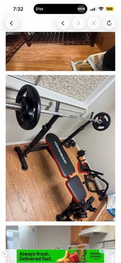 adjustable weight bench & plates