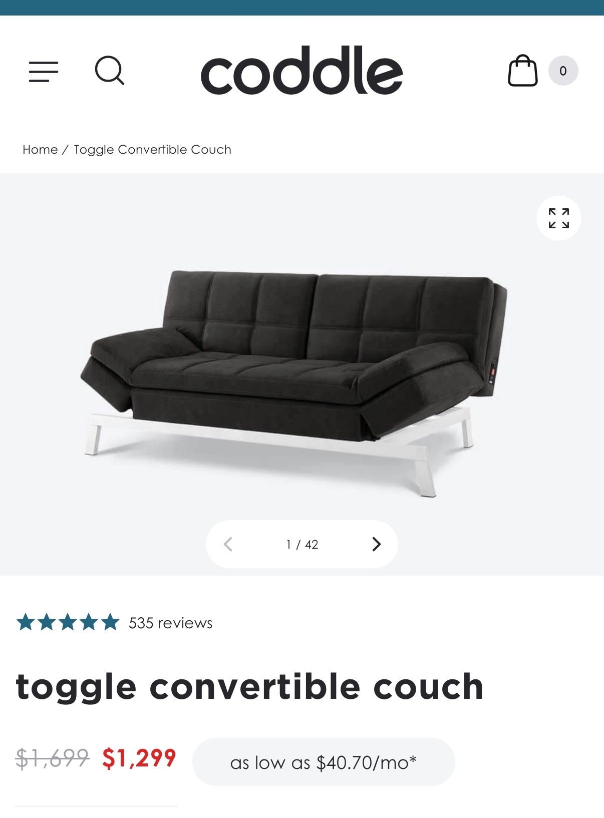Futon With Power Strip