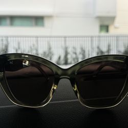 Olive Green Cat-Eye Sunglasses