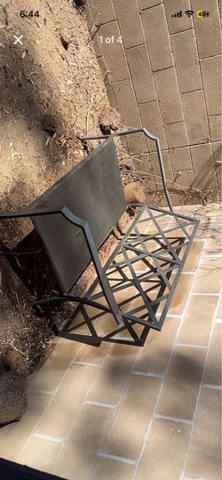 Metal patio bench frame
