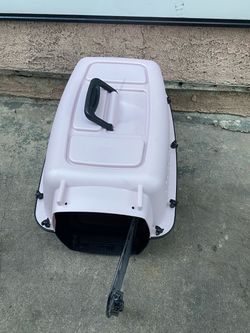 Pink Plastic Pet Travel Carrier Crate