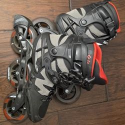 Powerslide Phuzion 110 Tri wheel rollerblades skates Size 11