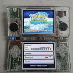 Clear DSI With R4 Card And Games Preinstalled