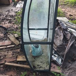 Bow front fish tank. Tank and glass top only