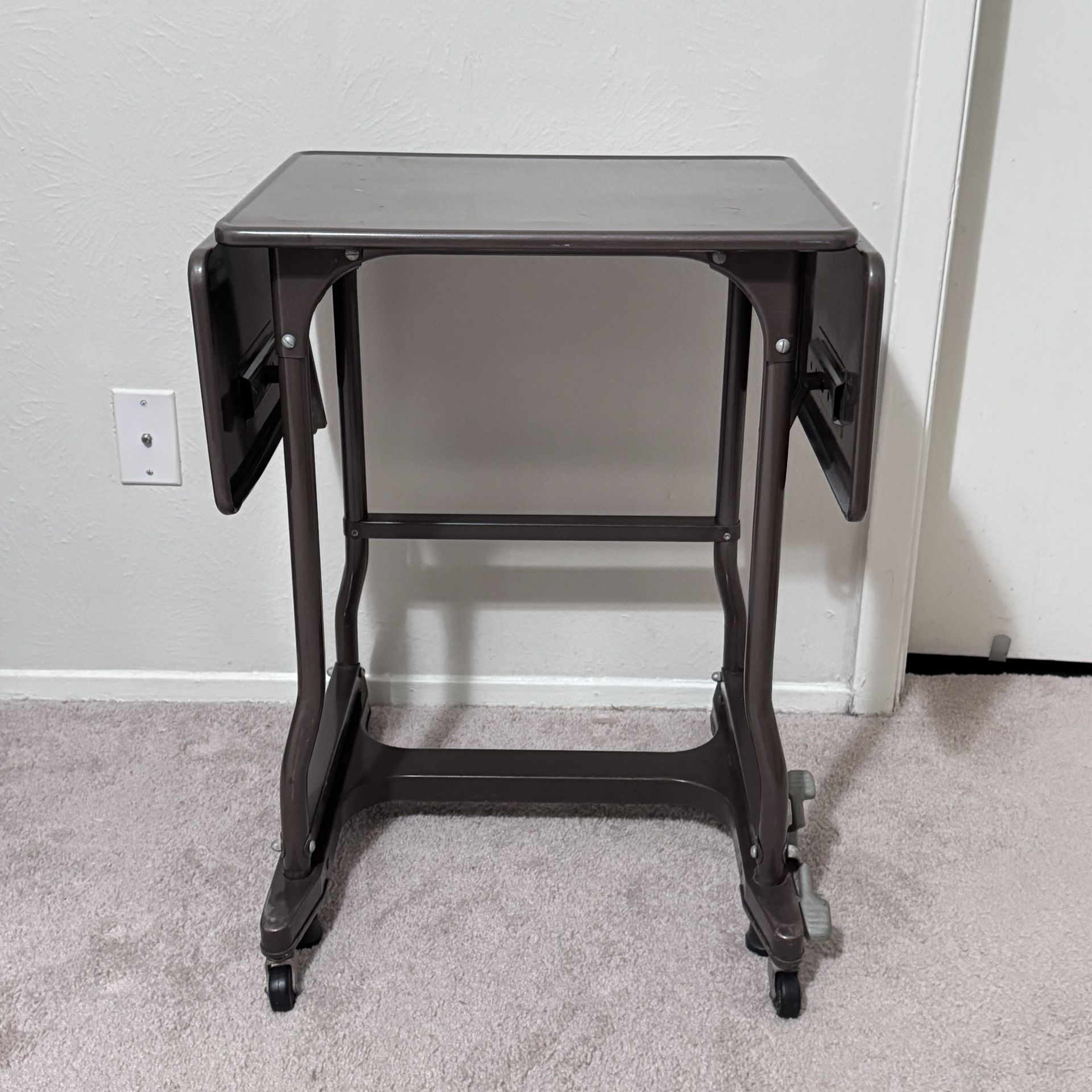 Typewriter Table Vintage Mid Century Metal