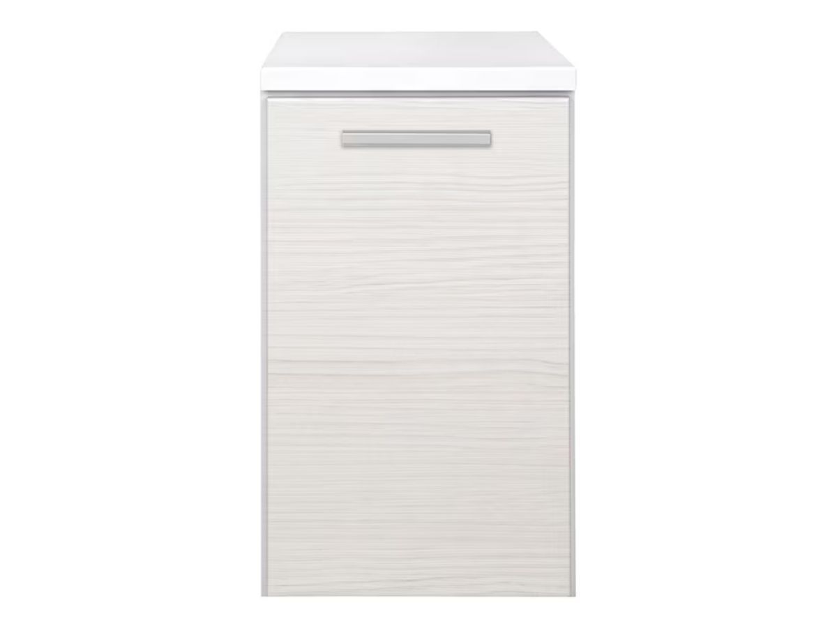 NEW! STYLE SELECTIONS Acadia Whitewashed 12″ Base Hutch Cabinet