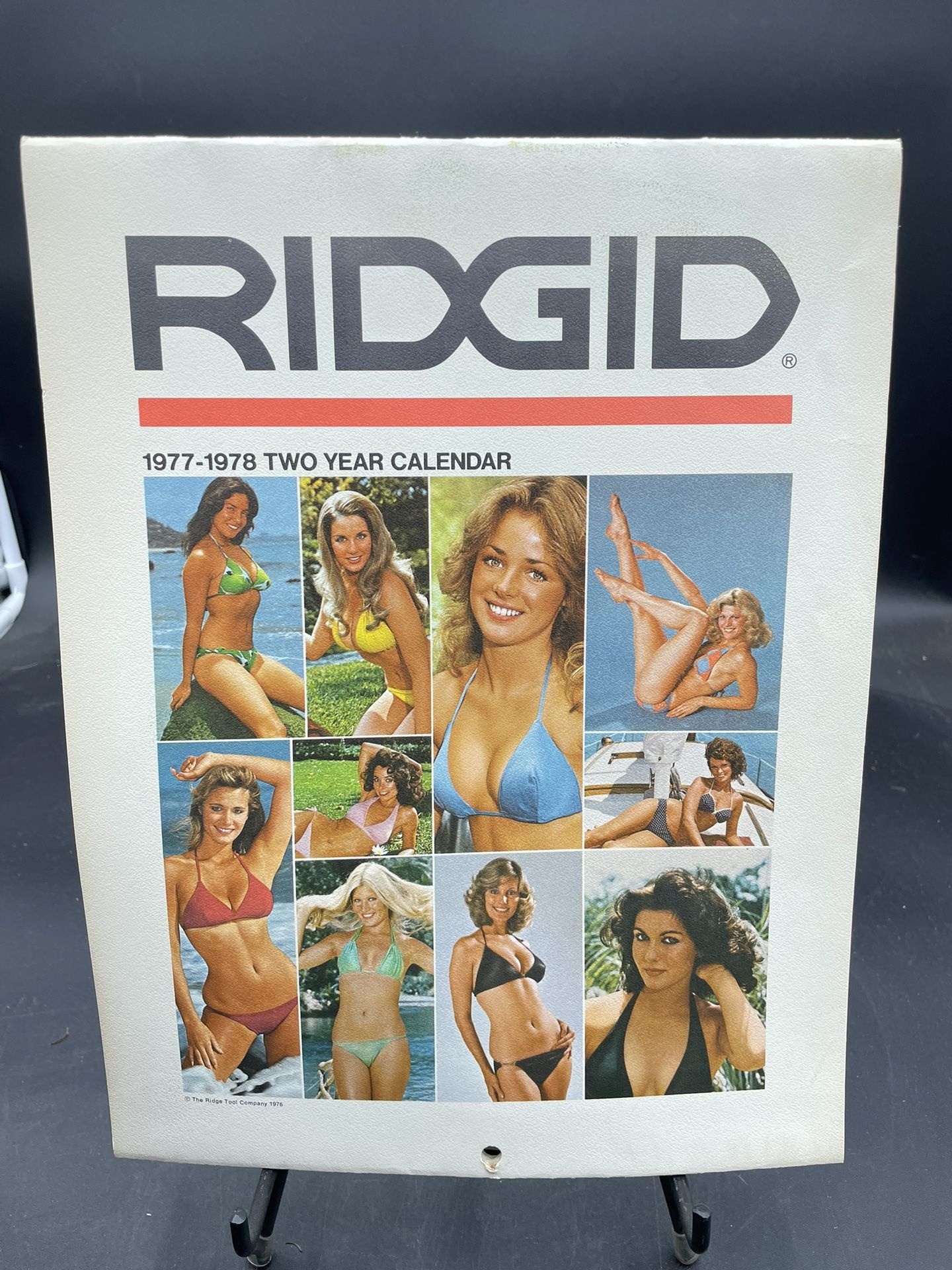 Vintage Ridgid Tool 1978 To 1979 Two Year Sexy Pinup Garage Calendar And Tools VG!
