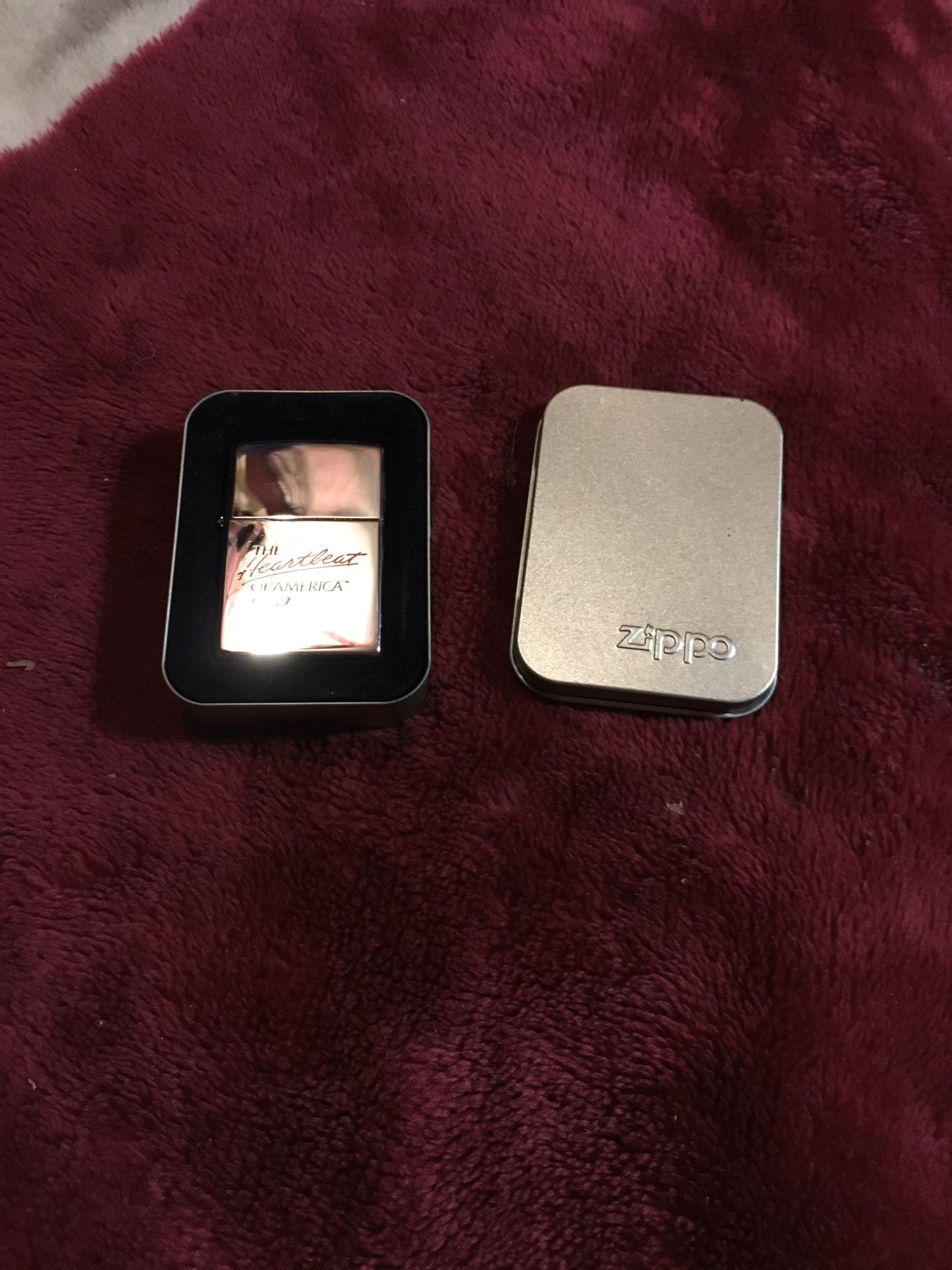 1997 Heartbeat of America Polished Chrome Zippo Lighter