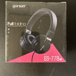 Gorsun Full-Folding  Stereo Bass Headphones GS-778 Music Headset 3.5mm Pink New