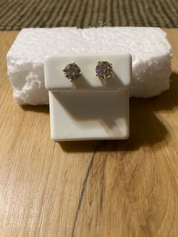 1.60 ctw VVS D Color 925 SS Moissanite Earrings Gold Plated