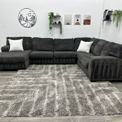 Gray Sectional Couch - Free Delivery 🚛