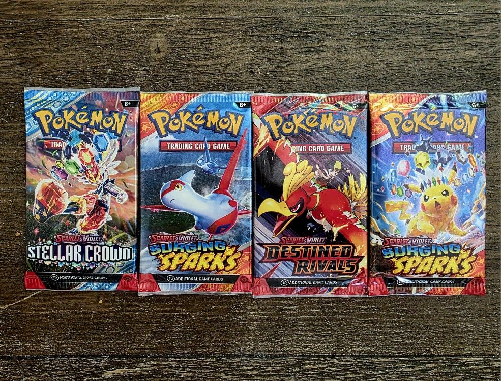4 Pokemon Single Packs