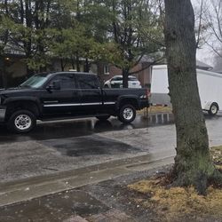 Gmc Sierra  Snow Plow  With Trailer 