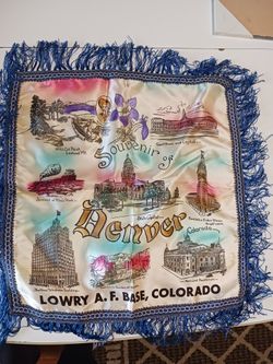 Vintage Denver Satin and Fringe Tapestry