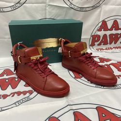 Buscemi 100mm Guts Red Gold US Size 10 EU 43 Leather Men’s Shoes 11054204