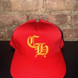 Chrome Hearts Silver Button Hat Red/Yellow One Size