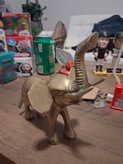 Brass Elephant Figurine Trunk Up