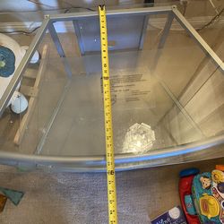 Glass two layer table