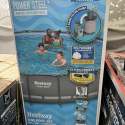 Bestway Power Steel 18'x 48" Round Above Ground Pool Set