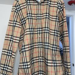 Classic Men’s Burberry Check Cotton Shirt