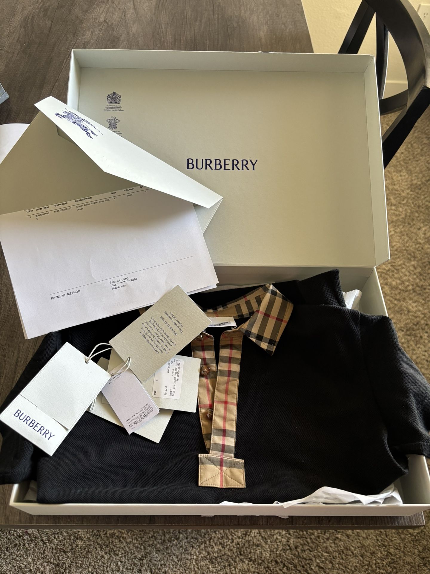 Burberry boys polo shirt 6Y
