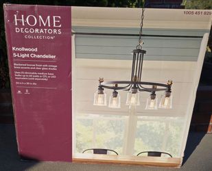 Knollwood 30-inch, 5 light chandellier with LED bulbs