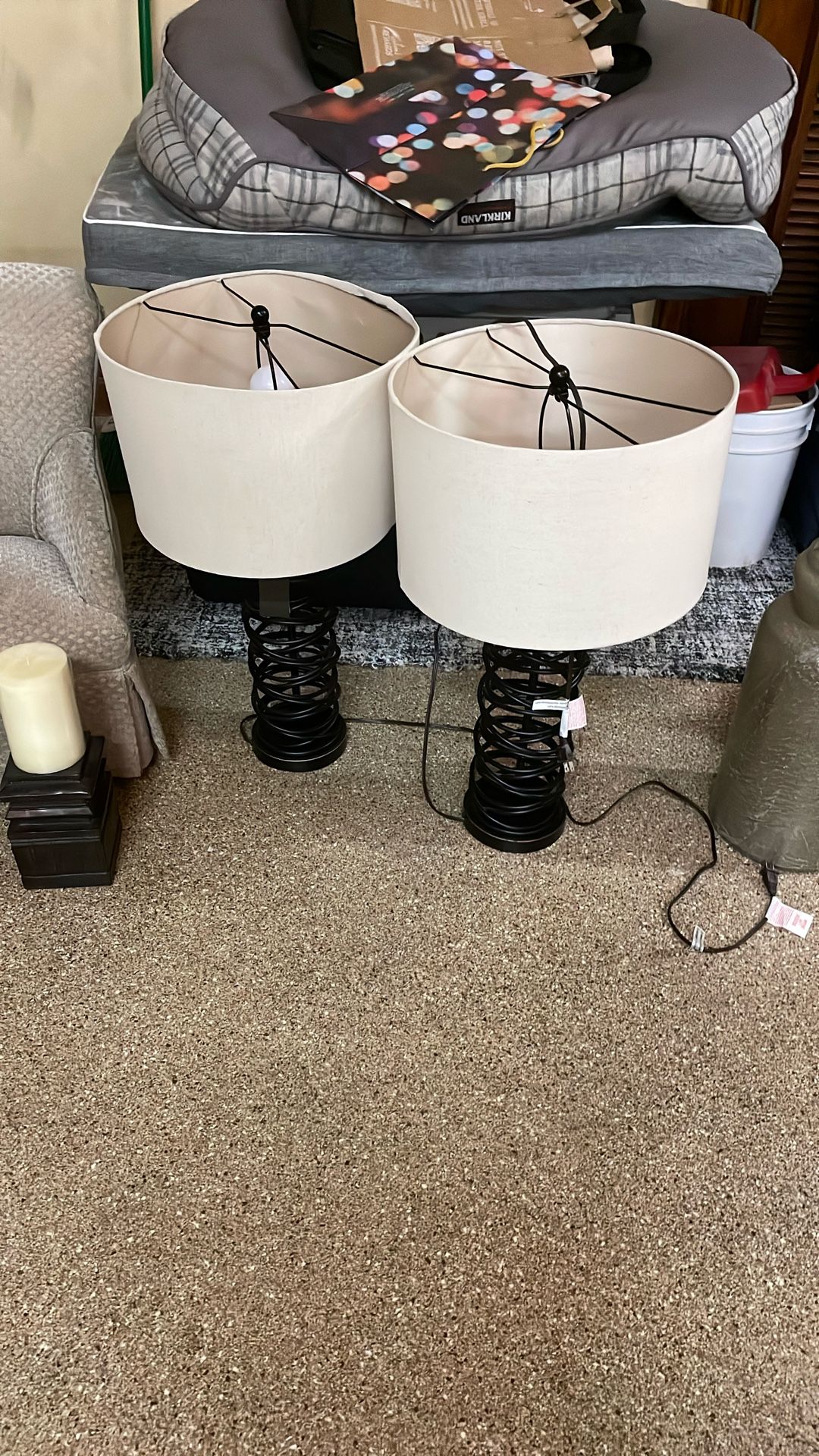 Home Lamps, Vases, Glass Floral Holders, Candle Holders And Pottery