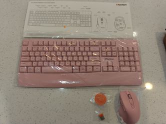 Brand new pink wireless mouse and keyboard combo