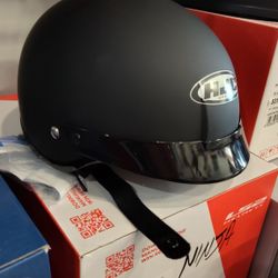 HJC Motorcycle Half Helmet Size Medium Brand New Special Deal $65 DOT Approved