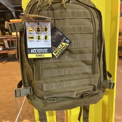 Highland Tactical “Rumble” MOLLE Backpack – Military Green, New w/ Tags