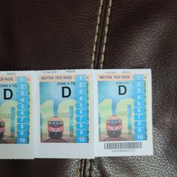 Metra 10 Ride Tickets 