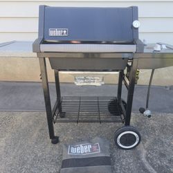 Weber Genesis Silver A Propane Gas BBQ Grill with Cover & old Tank
