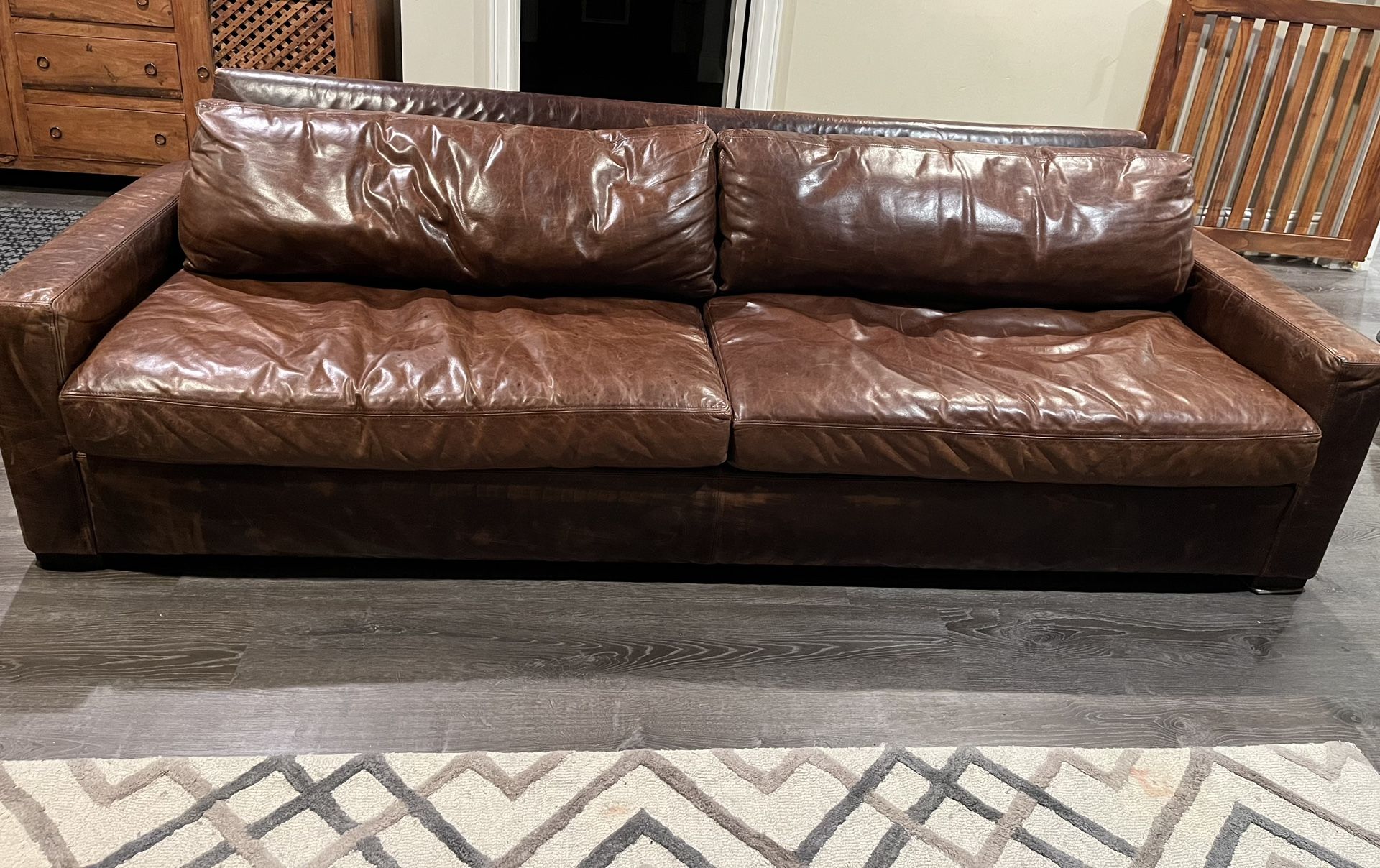Restoration Hardware Leather Couch / Sofa