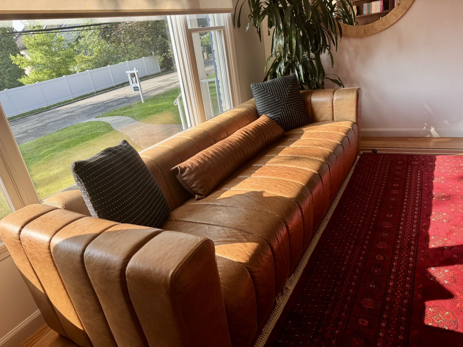 CB2 Leather couch