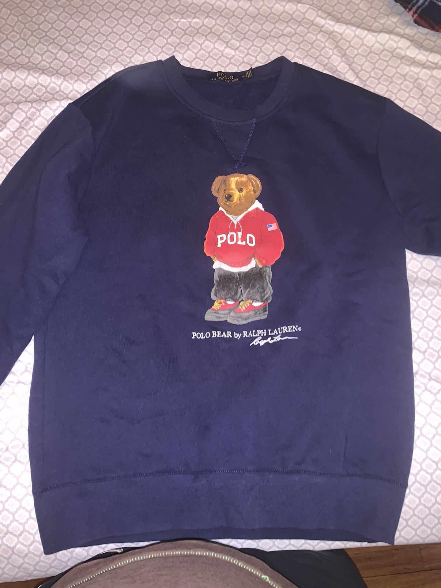 Polo Ralph Lauren stadium collection Bear Sweater Crewneck!!