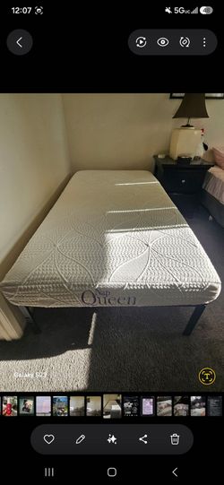 Mattress & metal bed frame