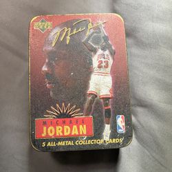 PRICE NEGOTIABLE 1996 Upper Deck Michael Jordan "5 All-Metal Collector Cards”