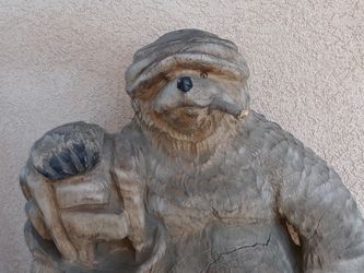 Wooden Golf Bear