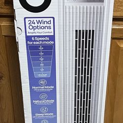 Dreo Tower Fan for Bedroom, 90° Oscillating Fan