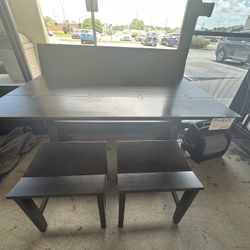 Kitchen Table or Desk with Two Stools